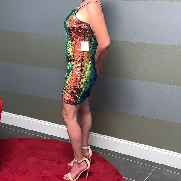 New 🔥 Ktk Sequin Mini Dress Size Small - Picture 4 of 11